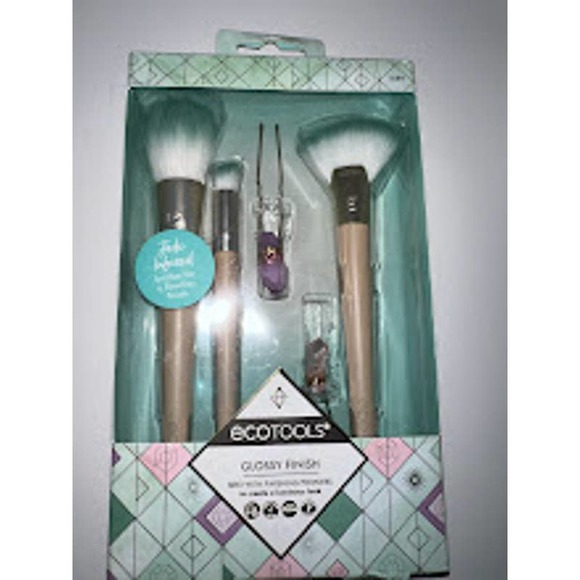ECOTOOLS Glossy Finish Jade Infused Makeup Brush Set-$15 - Picture 1 of 3
